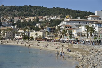 Beach, Puerto de Sóller, Majorca, Balearic Islands, Spain, Europe