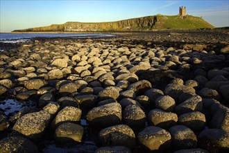 Coast near Dunstanborough Castle, County of Northumberland, England, Dunstanborough Castle