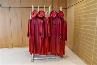 Red robes in the back room of the Federal Constitutional Court's conference room, Karlsruhe,