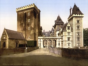 The Castle of Henry IV, Pau, Pyrenees, France, ca 1890, Historical, digitally restored reproduction