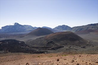 Crater of the Haleakala volcano, Maui, Hawaii, USA, North America