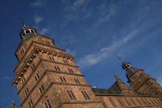 View of Johannisburg Castle in Aschaffenburg, Germany, Europe