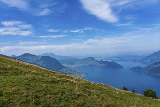 Panoramic view of Lake Lucerne in Switzerland