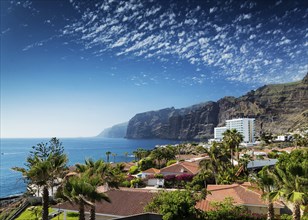 Los gigantes cliffs nature landmark and resorts in south tenerife island spain