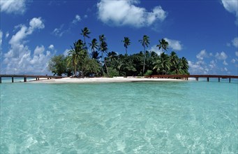 View of Maldives Island, Maldives, Indian Ocean, Medhufushi, Meemu Atoll, Asia