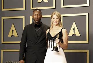 Laura Dern and Mahershala Ali at the 92nd Academy Awards, Press Room held at the Dolby Theatre in