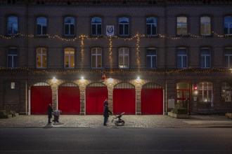 Germany, Berlin, 25.12.2023, Prenzlauer Berg fire station, Oderberger Straße, Christmas