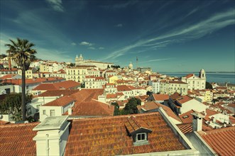 Historic old district Alfama in Lisbon, Portugal, Europe