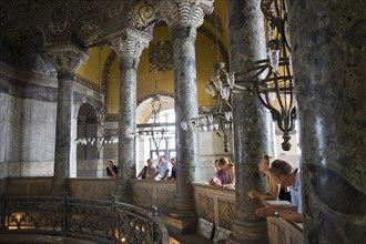 Gallery in Hagia Sophia, Istanbul, Turkey, Asia