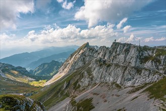 Panoramic view of Pilatus mountain in Switzerland, paragliding on Pilatus mountain