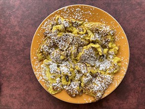 Dessert, Kaiserschmarren on a plate, Food, Scena, Scena, South Tyrol, Autonomous Province of