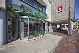 Entrance to Landessparkasse zu Oldenburg, Varel branch, Friesland district, Lower Saxony, Germany,