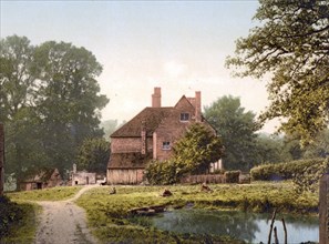 Farmhouse near Tunbridge Wells, England, Historic, digitally restored reproduction from a 19th