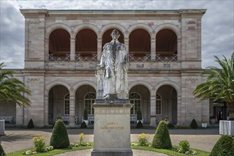 Sculpture of Ludwig I, King of Bavaria, in the spa garden of the Kissingen spa, Bad Kissingen,