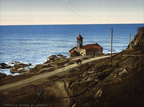 Chapel of St Ambrose, San Remo, Riviera, Italy, c. 1895, Historic, digitally restored reproduction