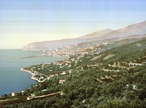 Col di Paggio, San Remo, Riviera, Italy, c. 1895, Historic, digitally restored reproduction from a