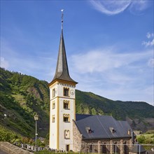 St Laurentius Church in Bremm, Cochem-Zell district, Rhineland-Palatinate, Germany, Europe