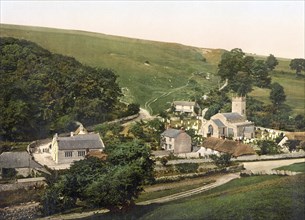 The village of Upwey, a suburb of Weymouth in Dorset, England, Historical, digitally restored