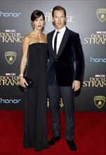 Benedict Cumberbatch and Sophie Hunter at the World premiere of 'Doctor Strange' held at the El