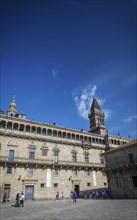 Old town landmark Obradoiro Square near santiago de compostela cathedral spain