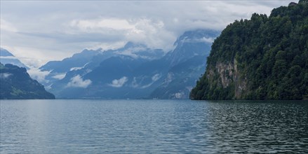 Panoramic view of Lake Lucerne in Switzerland