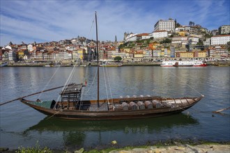 Traditional boats on Douro river in Porto, Portugal, Europe