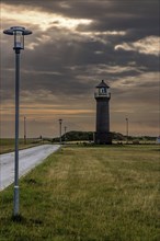 The Memmertfeuer, the lighthouse on Juist, East Frisian Islands, Germany, Europe