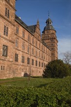 View of Johannisburg Castle in Aschaffenburg, Germany, Europe