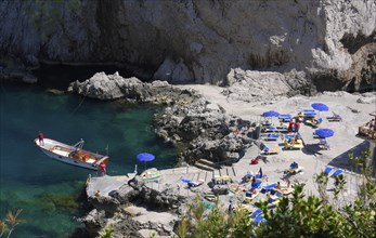 The Italian holiday island Capri is located in the Gulf of Naples. Capri is only about 10 square