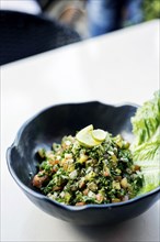 Tabouleh traditional lebanese middle eastern fresh salad bowl meze mezze starter