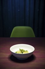 Asian cucumber salad in modern contemporary minimal interior design