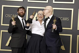 Jeff Reichert, Julia Reichert and Steven Bognar at the 92nd Academy Awards, Press Room held at the