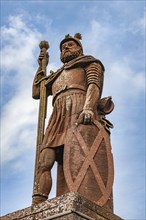 Statue of William Wallace, Bemersyde in the Scottish Borders, UK