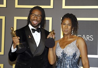 Matthew A. Cherry and Karen Rupert Toliver at the 92nd Academy Awards, Press Room held at the Dolby