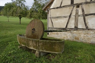 Historic Wercheltrog in the Hohenloher Freilandmuseum, Wackershofen, Schwäbisch Hall, Hohenlohe,