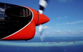 Aerial view of Maldives Island, Maldives, Indian Ocean, South Male Atoll, Asia