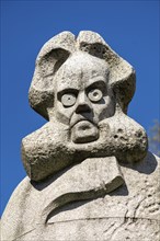 Bergen, Norway, May 2015: Close-up and detail of Henrik Ibsen statue at Engen, The National Stage,