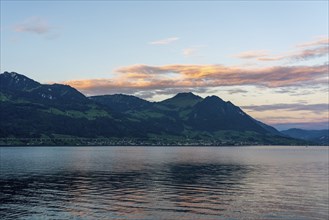 Sunset at Lake Lucerne in Switzerland