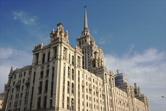 Moscow: scyscraper of the Stalin epoche against the blue sky