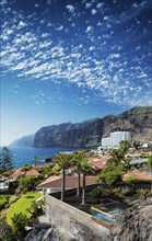 Los gigantes cliffs nature landmark and resorts in south tenerife island spain