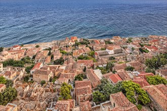 The Byzantine castle-town of Monemvasia in Greece