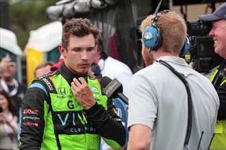 CHRISTIAN LUNGAARD (45) of Hedensted, Denmark celebrates in victory lane after winning the Honda