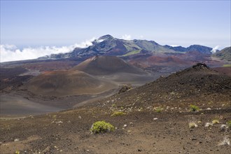 Crater of the Haleakala volcano, Maui, Hawaii, USA, North America