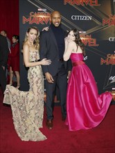 Henry Simmons, Elizabeth Henstridge and Chloe Bennet at the World premiere of 'Captain Marvel' held