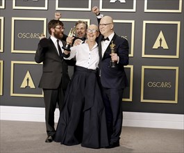 Mark Ruffalo, Jeff Reichert, Julia Reichert and Steven Bognar at the 92nd Academy Awards, Press