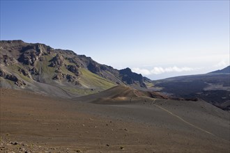 Crater of the Haleakala volcano, Maui, Hawaii, USA, North America