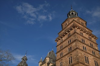 View of Johannisburg Castle in Aschaffenburg, Germany, Europe