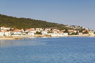 Traditional houses in the town of Spetses island, Greece, Europe