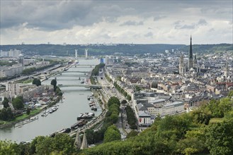 View of rouen city center in france