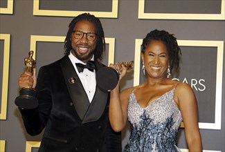 Matthew A. Cherry and Karen Rupert Toliver at the 92nd Academy Awards, Press Room held at the Dolby